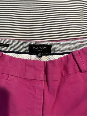 Talbots Petites Magenta Cropped Twill Pants 6P